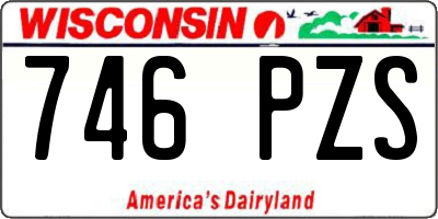 WI license plate 746PZS
