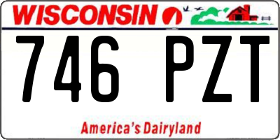 WI license plate 746PZT