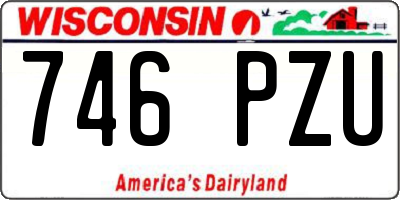WI license plate 746PZU