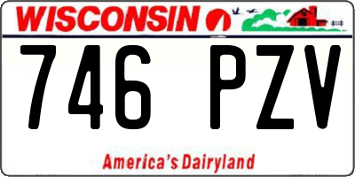 WI license plate 746PZV
