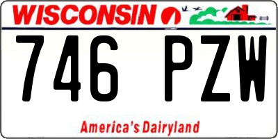 WI license plate 746PZW