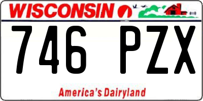 WI license plate 746PZX