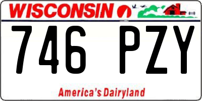 WI license plate 746PZY