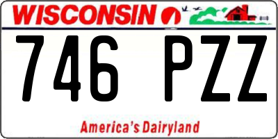 WI license plate 746PZZ