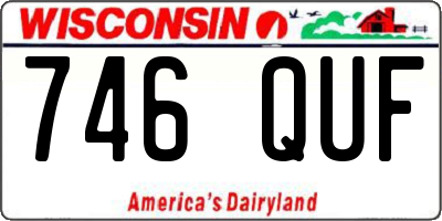WI license plate 746QUF
