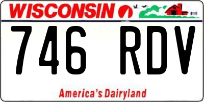 WI license plate 746RDV