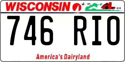 WI license plate 746RIO