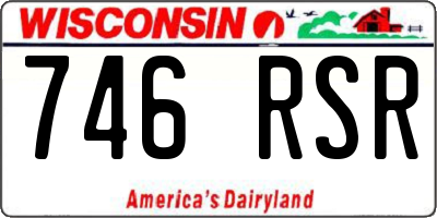 WI license plate 746RSR