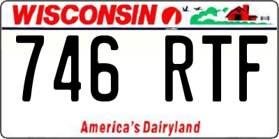 WI license plate 746RTF
