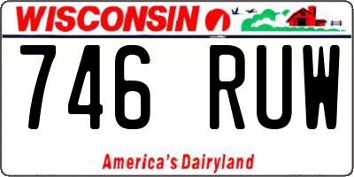 WI license plate 746RUW