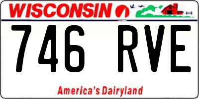 WI license plate 746RVE