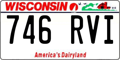 WI license plate 746RVI