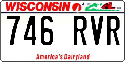 WI license plate 746RVR