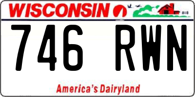 WI license plate 746RWN