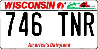 WI license plate 746TNR