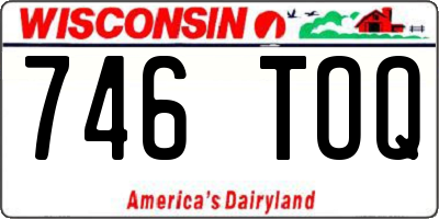 WI license plate 746TOQ