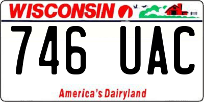 WI license plate 746UAC