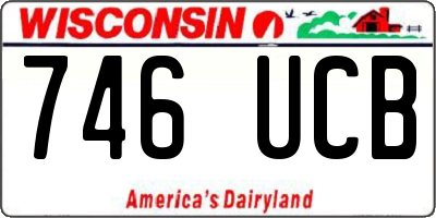 WI license plate 746UCB