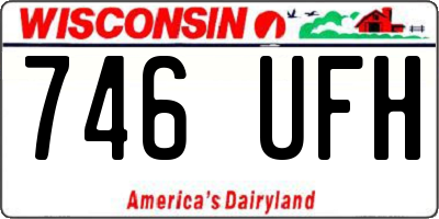 WI license plate 746UFH
