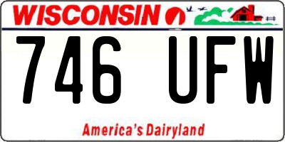 WI license plate 746UFW