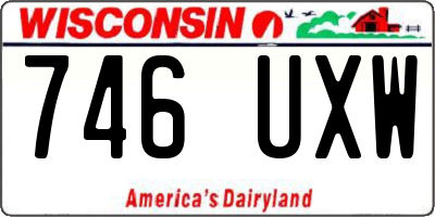 WI license plate 746UXW
