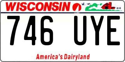 WI license plate 746UYE