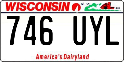 WI license plate 746UYL