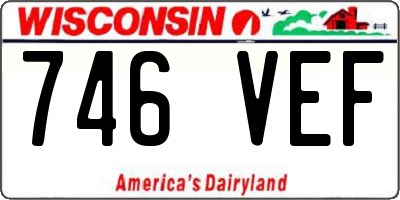WI license plate 746VEF