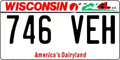 WI license plate 746VEH