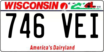 WI license plate 746VEI