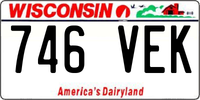 WI license plate 746VEK