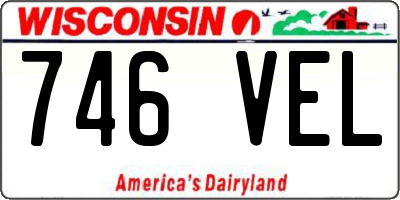WI license plate 746VEL