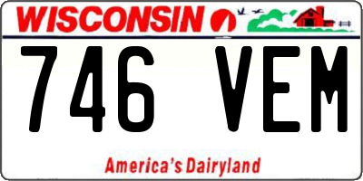 WI license plate 746VEM