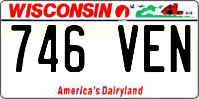WI license plate 746VEN