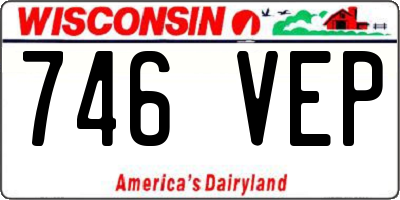 WI license plate 746VEP