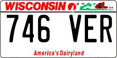 WI license plate 746VER