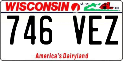 WI license plate 746VEZ
