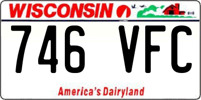 WI license plate 746VFC