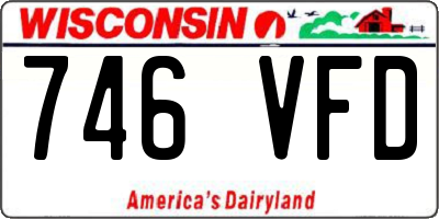 WI license plate 746VFD