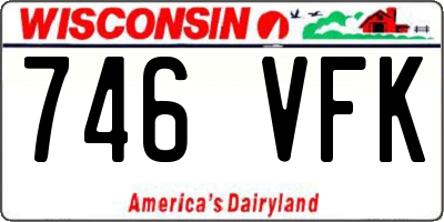 WI license plate 746VFK