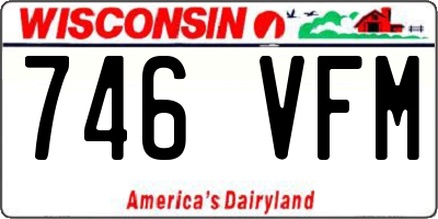 WI license plate 746VFM