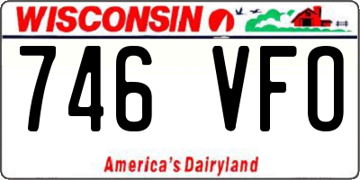 WI license plate 746VFO