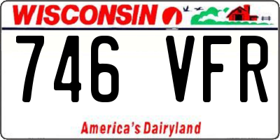 WI license plate 746VFR