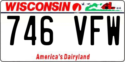 WI license plate 746VFW