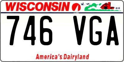 WI license plate 746VGA