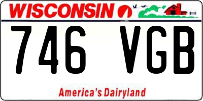 WI license plate 746VGB
