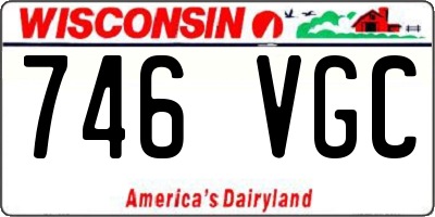 WI license plate 746VGC
