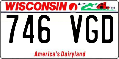 WI license plate 746VGD