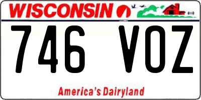 WI license plate 746VOZ