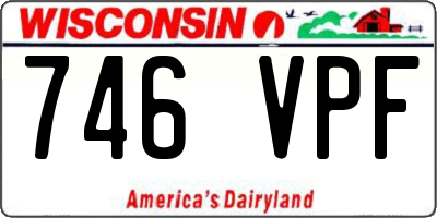 WI license plate 746VPF